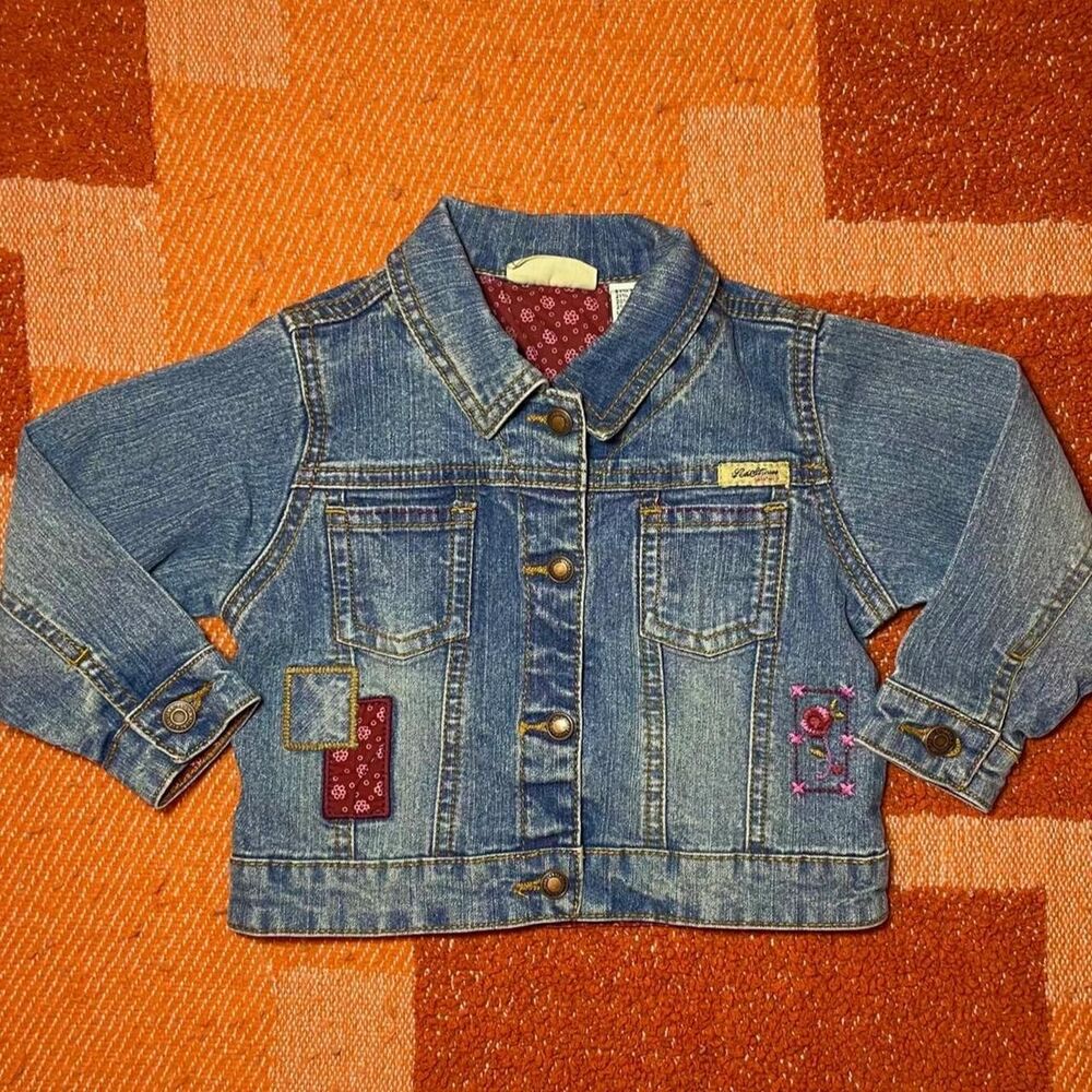 Vintage Levi's Denim Jacket Patchwork Kids Baby Girls 18 Months